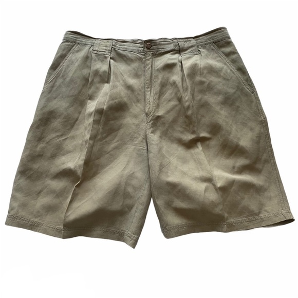 Tommy Bahama Relax khaki shorts Silk Linen blend MSRP $95 - Picture 1 of 8